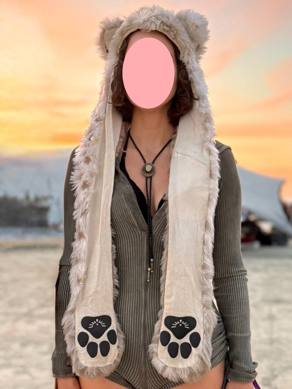 SpiritHoods Snow Leopard Faux Fur Accessory